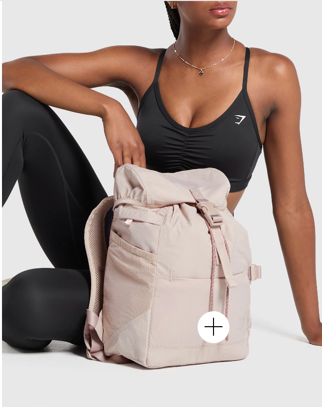Gymshark Drawstring Backpack en color Muted Pink