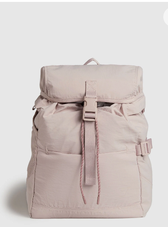 Gymshark Drawstring Backpack en color Muted Pink