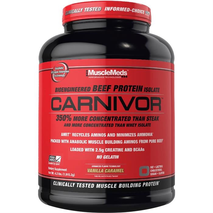 MUSCLEMEDSCARNIVOR 4 LBS VANILLA CARAMEL